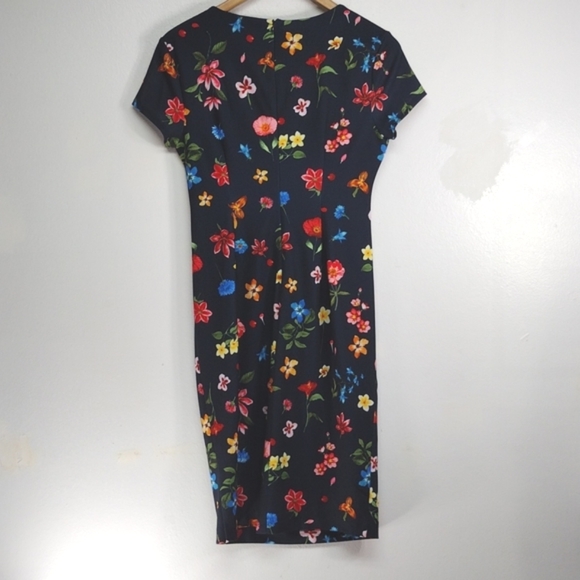Tahari Size 6 Floral Floral Stretch Dress - Picture 8 of 11